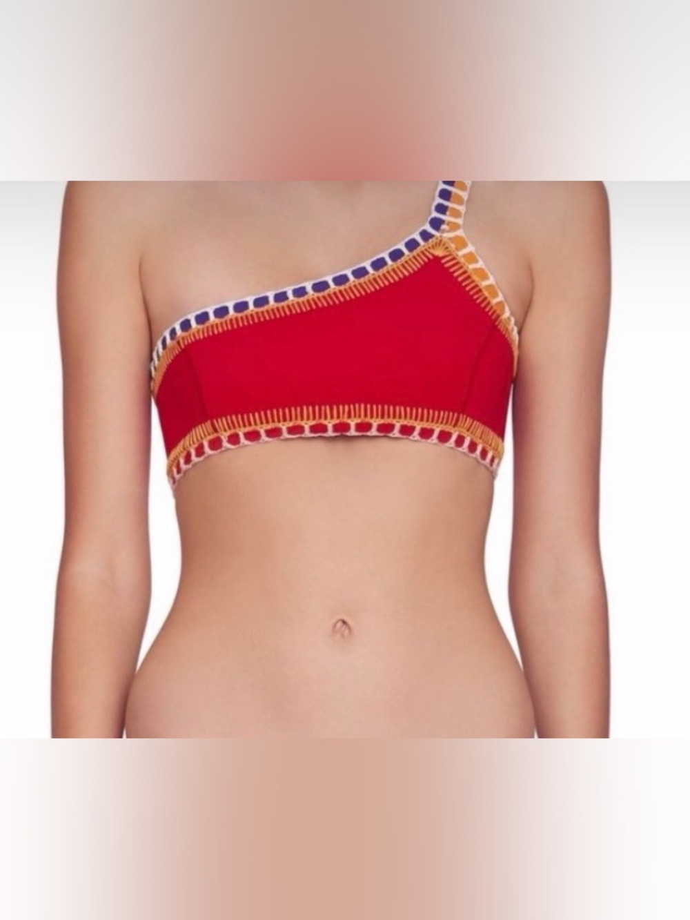 NWT Kiini Kaia One Shoulder Bikini Top Size Medium